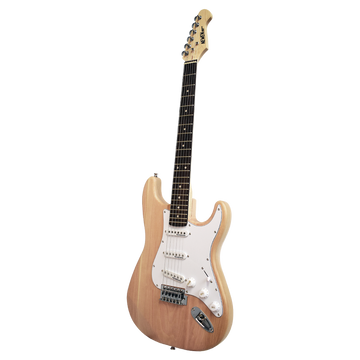 Newen Stratocaster Style Electric Guitar, White oak Wood 