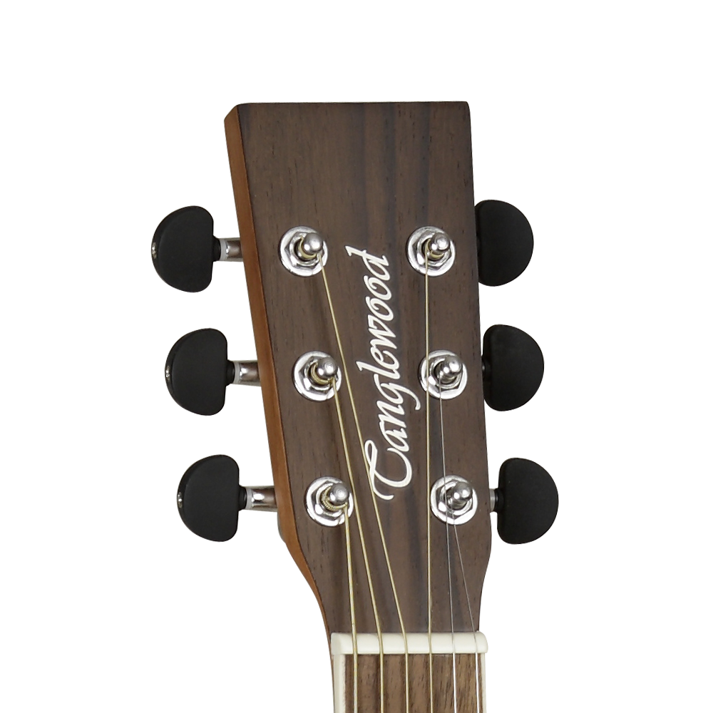 Tanglewood Discovery Exotic TW DBT SFCE PW Semi Acoustic Guitar, Super Folk Cutaway, Natural Open Pore Satin Finish, Pacific Walnut Back