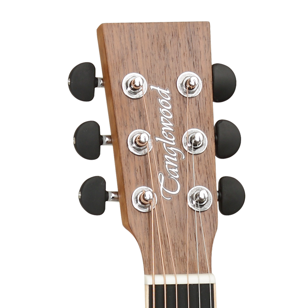 Tanglewood DBT TCE BW Discovery Super Folk Travel Electro Acoustic Guitar with Fishman Pickup, Black Walnut, Free Padded Bag