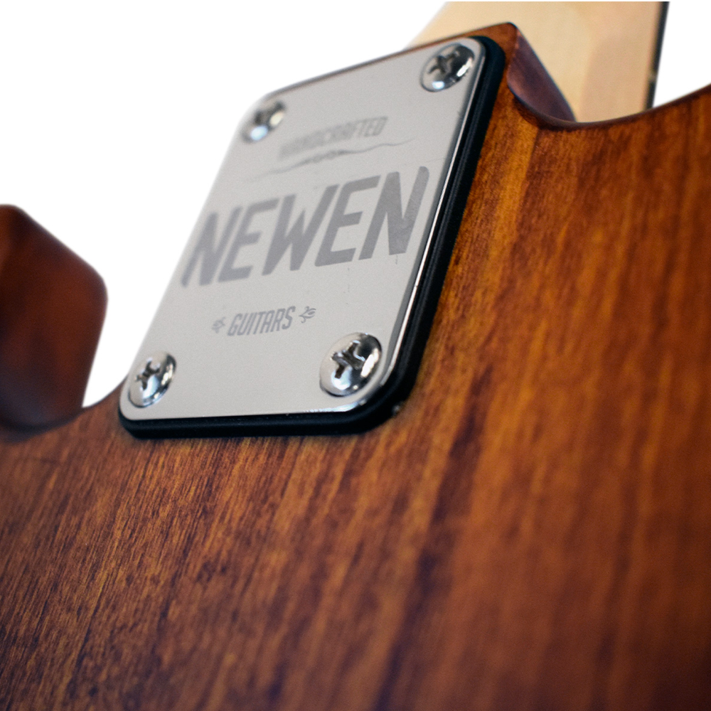 Newen Stratocaster Style Electric Guitar, White oak Wood 