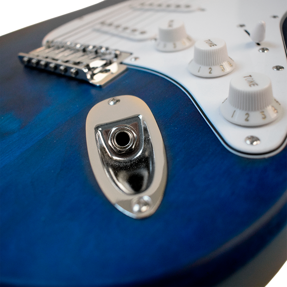 Newen Stratocaster Style Electric Guitar, White oak Wood 