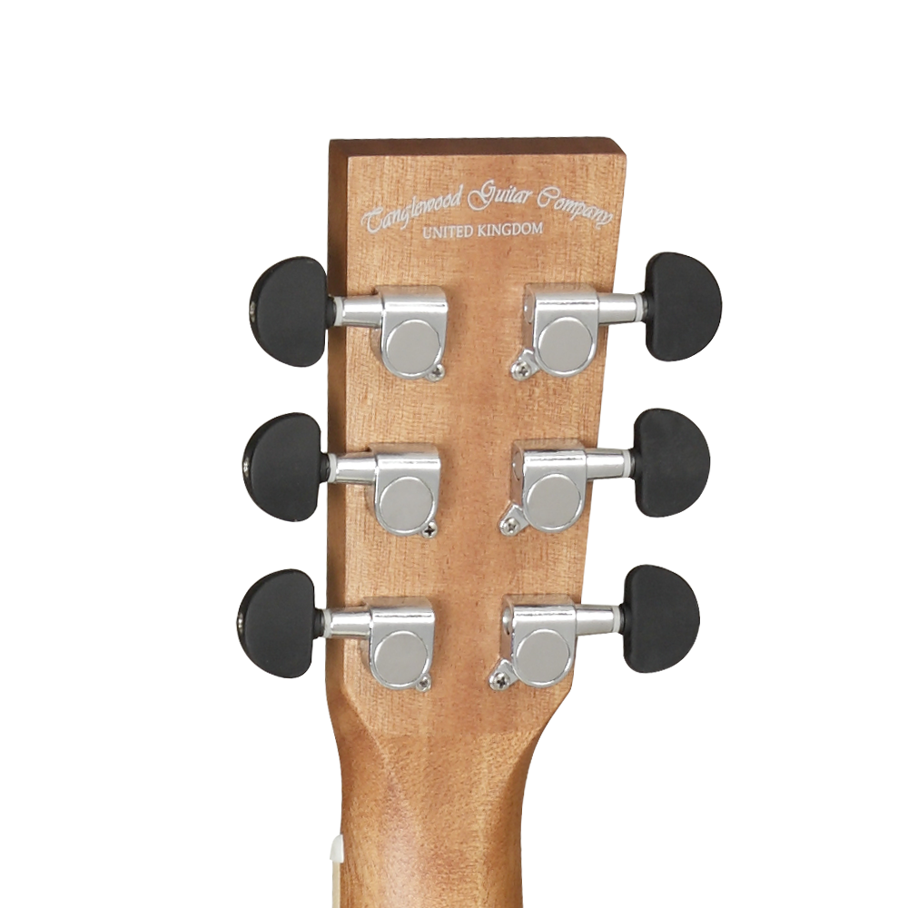 Tanglewood Discovery Exotic TW DBT SFCE OV Semi Acoustic Guitar, Super Folk Cutaway, Natural Open Pore Satin Finish, Ovangkol Back