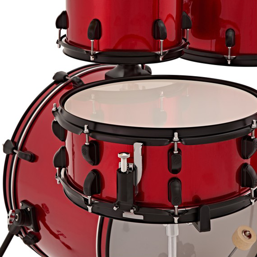 Natal K-EVB-F20-RE Evolution Fusion 5-Piece Acoustic Drum Kit with Hardware & Cymbals, Red