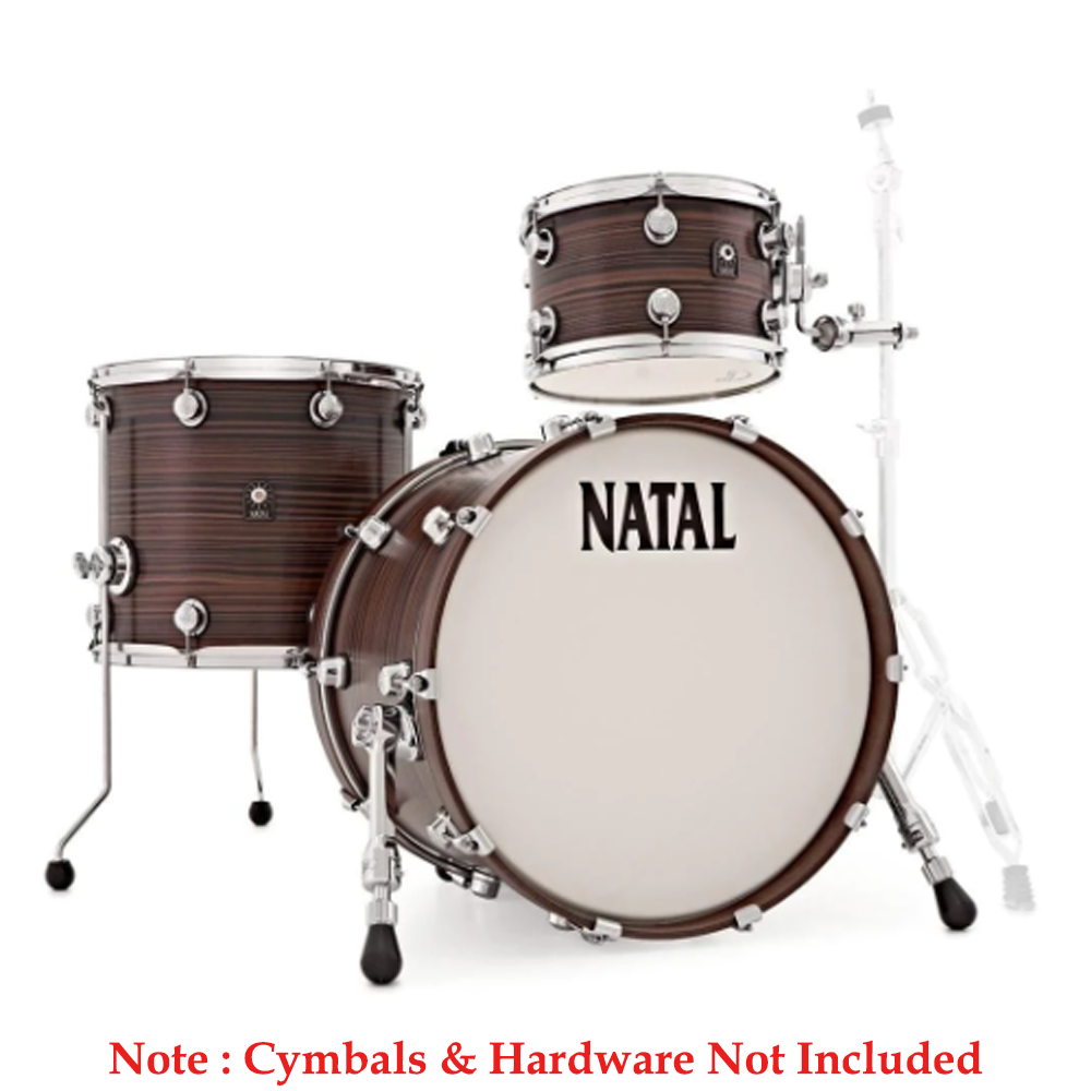 Natal Cafe Racer Series KTW-TJ-VN1 Traditional Jazz 3 Piece Shell Pack Acoustic Drum Kit Without Hardware & Cymbals